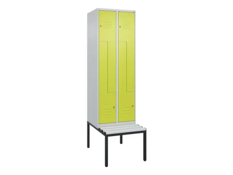 Z-garderobekast,HxBxD 2120x600x815mm,2vak,vak B 300mm,cil.-slot