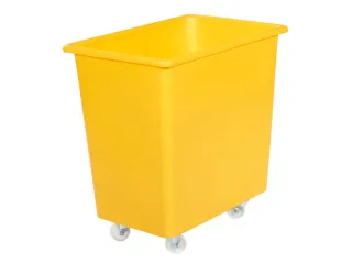 Verrijdbare Rechthoekige Bak 135 Liter Hxbxd 670x660x432mm Pe Geel - 2