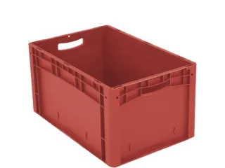 Euronorm Stapelkrat Pp 320x600x400mm Wand/bodem Gesloten Rood 65l - 2