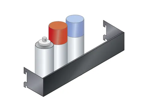 blikhouder,v. werkplaatswagen,HxBxD 70x380x74mm,staal,zwart