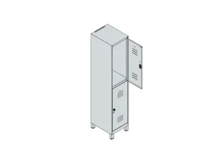 dubbeldekse locker,HxBxD 1950x400x500mm,1x2vak.,vak B 400mm - 5