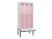 locker met bank,voor scheiding van kleding,HxBxD 2120x900x815mm,3vak