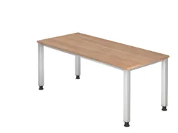 In hoogte verstelbaar bureau,HxBxD 680-760x1800x800mm,blad notenboom