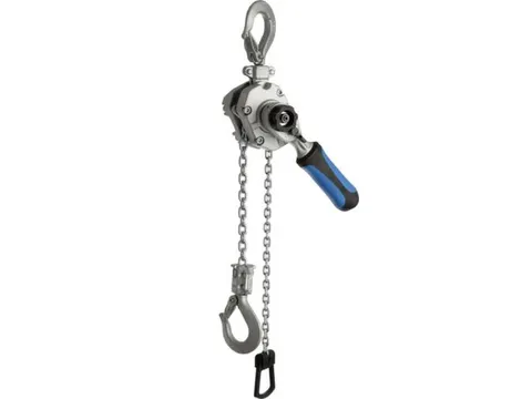 aluminium takel,trekbel. 500kg,hef H 1,5m,1strengen