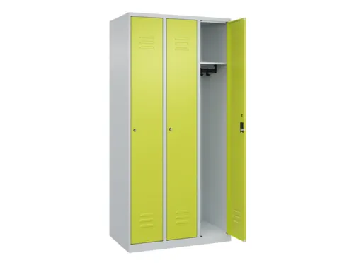 locker,HxBxD 1850x900x500mm,3vak,vak B 300mm,cil.-slot,staand op vloer