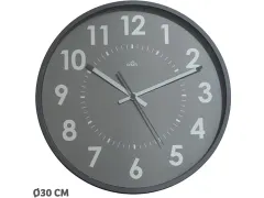 Wandklok Quartz 30 Cm Grijs