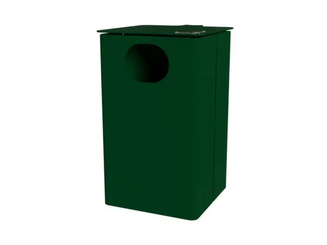 combi-asbak,HxBxD 537x325x388mm,afvalbak inhoud 35l,romp staal RAL6005