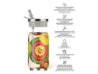Thermosbeker Les Artistes Paris blik 280ml Chupa Fruit met Rietje - 2
