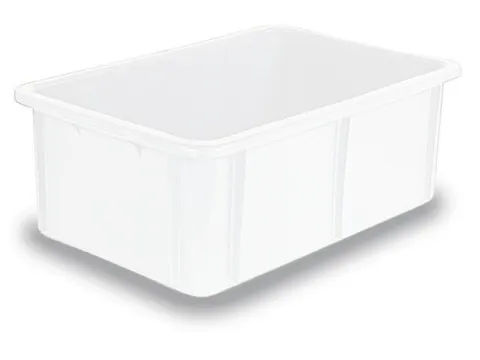 Stapelbak Pe Hxlxb 215X600X400Mm Inhoud 40L Naturel Wit