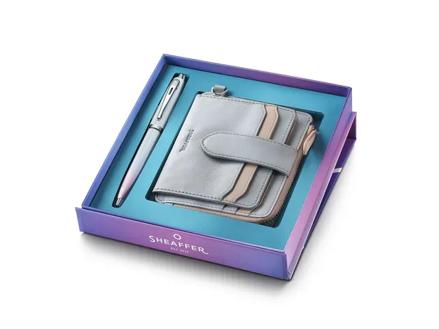 Balpen giftset Sheaffer 100 Expressions 9376 parelmoer, Chrome trims m