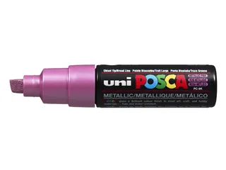 Verfstift Posca PC8K Brede punt 8mm schuin metallic roze - 2