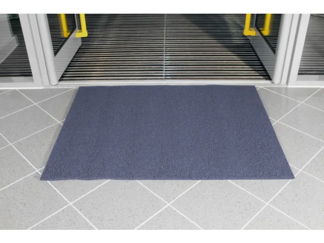 schoonloopmat,metergoed,HxB 14x900mm,pvc-strop,blauw,tegen uv-straling