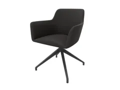 Bezoekersstoel,Draaibaar Voetkruis Epoxypoedercoat.,M. Armleuningen