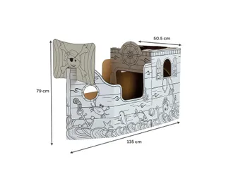 Kartonnen Piratenschip XL Bankers Box Play inkleurbaar - 3