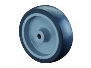 wiel,draagverm. 70kg,rubber-banden,ØxB 125x28mm,glijlager,naaf L 32mm - 1