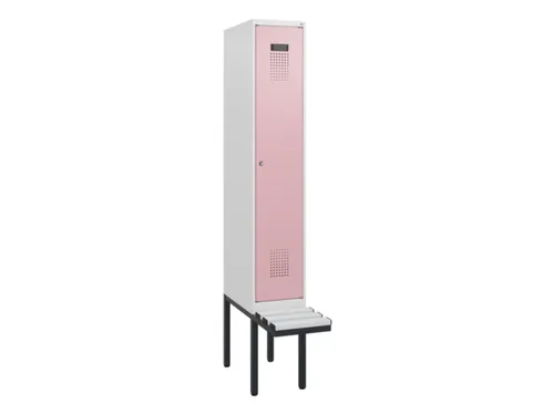 locker met bank,HxBxD 1950x300x815mm,1vak,vak B 300mm,cilinderslot