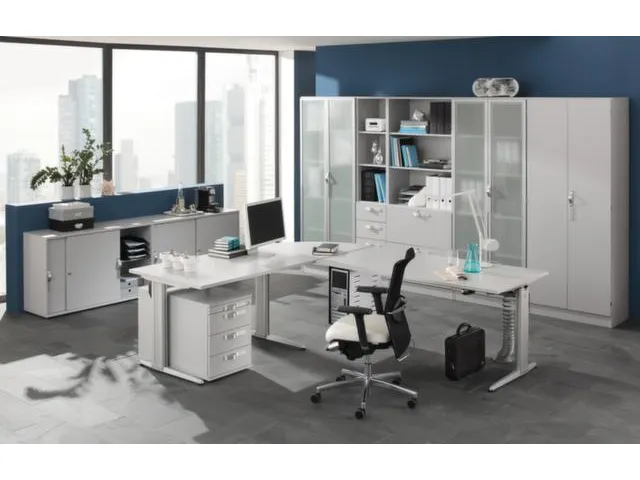 Armoire mixte 3tablettes 3niveaux classeurs 2tiroirs pour DS poignée
