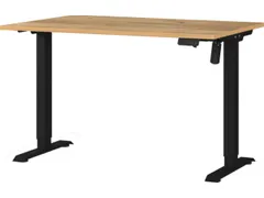 Elektrisch ihv bureau,HxBxD 710-1190x1200x800mm,blad Navarra-eiken