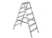 double échelle en aluminium,double face,2x6marche(s),estrade H 1,3m