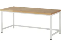 werkbank,HxBxD 840-1040x2000x900mm,beukblad,draagverm. 1250kg,RAL7035