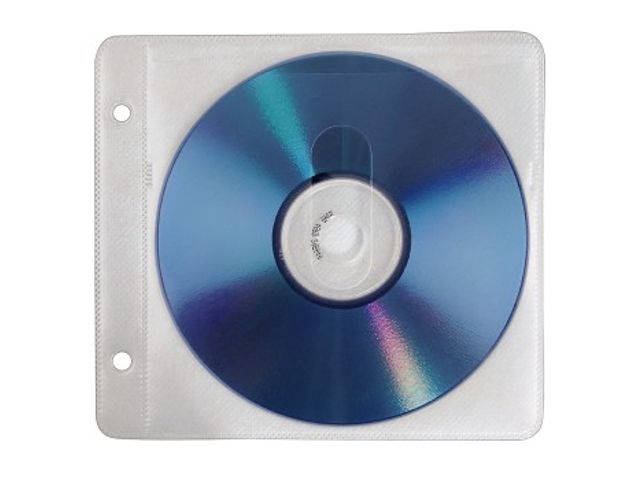 Hama Pochettes-classeurs pour CD/DVD, paquet de 50, blanches
