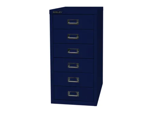 kantoor-ladekast HxBxD 590x278x380mm 6 laden romp oxfordblauw staal