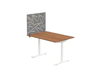 Akoestisch Bureaupaneel met patroon uitsnede 60x75cm Grijs - 2