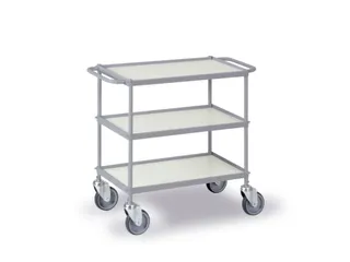 Universele Wagen 150kg 660x340mm 3 Etages Met Beugel Zilvergrijs - 1