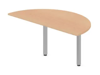 aanbouwtafel,i.h.v.,HxBxD 720-840x1600x800mm,halfrond,NE-esdoorn - 1