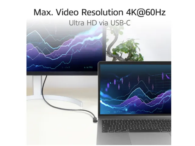 Kabel ACT USB-C hoek links/rechts 10Gbps 2m