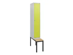 Armoire vestiaire avec banc HxlxP 1950x300x815mm 1compart.