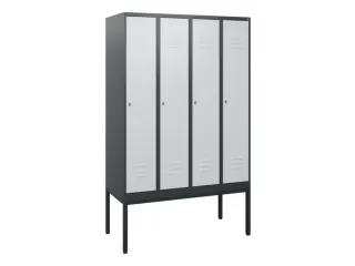 locker,HxBxD 1950x1200x500mm,4vak,vak B 300mm,cil.-slot,voetonderstel - 1