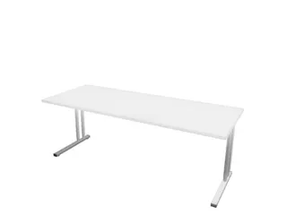 In hoogte verstelbaar bureau,HxBxD 720-840x2000x800mm,Bl-wit - 2