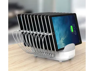 Compulocks 10PUSBDKS-UK, Vrijstaand, Grijs, Wit, Contact, 2,4 A, 100 - - 2