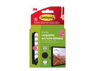 Bevestigingsstrip Command groot klik vast 7,2kg zwart - 1