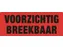 Waarschuwingsetiket voorzichtig breekbaar 130mmx50mm 500st