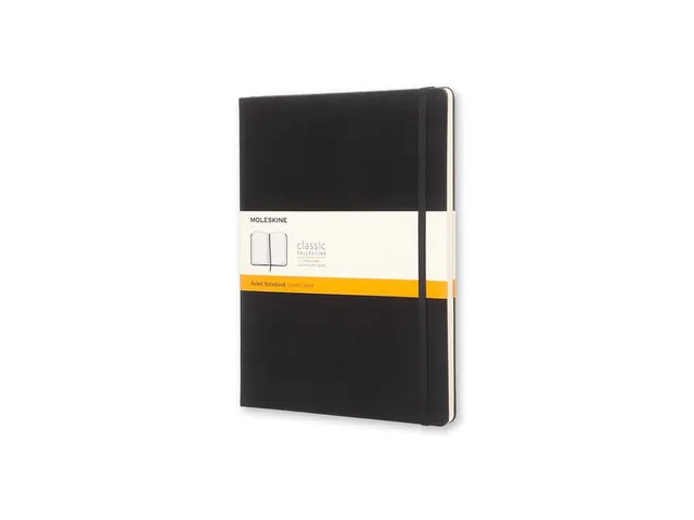 Notitieboek Moleskine XL 190x250mm lijn hard cover zwart