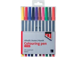 Viltstift Quantore assorti, Etui 10 stuks