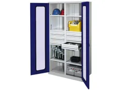 Materiaalkast Scheidingswand 1950x1000x600mm 6legborden 6laden Ral5010