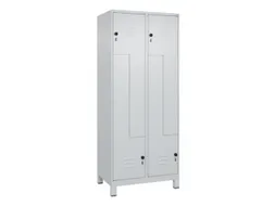 Z-garderobekast,HxBxD 1950x800x500mm,vak B 200/400mm,draaigrendel