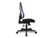 Siège Bureau Pivotant Assise Noir Dossier Maille Bleu