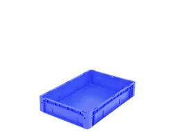 Euronorm Stapelkrat Pp Hxlxb 120X600X400Mm Wanden/bodem Gesloten Blauw