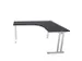 bureau in vrije vorm,HxBxD 740x1600x1400mm,vrije vorm,CC-zwart