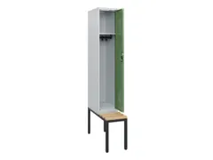 locker met bank,HxBxD 1950x300x815mm,1vak,vak B 300mm,cilinderslot