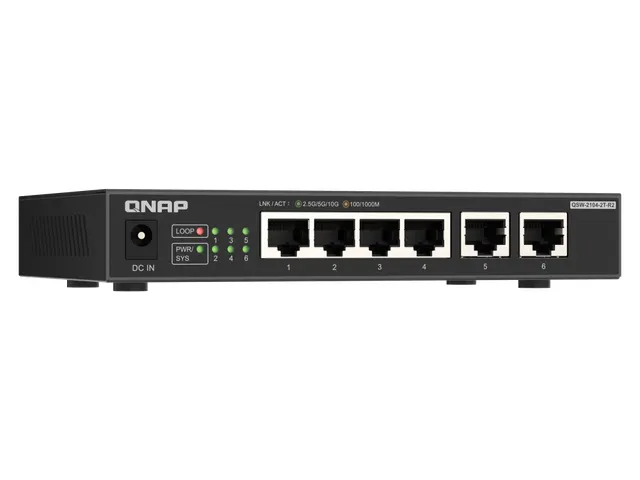 Unmanaged, 2x 10GbE RJ45, 4x 2.5GbE RJ45, 4K MAC, 26 x 160 x110 mm