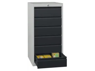 ladekast HxBxD 1000x500x600mm 6laden slot RAL7035 front RAL7016 - 2