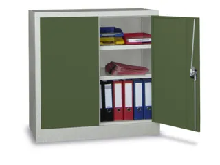 grootvolumekast met openslaande deuren,RAL7035,front RAL6011 - 2