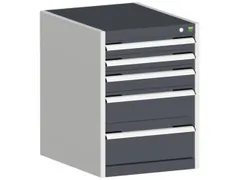 ladekast HxBxD 700x525x650mm 5laden romp RAL7035 front RAL7016