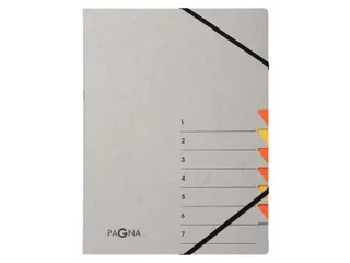 Sorteermap Pagna Easy 7 vaks A4 Grijs/oranje karton - 1