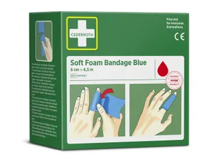 Bandage Cederroth Soft Foam blauw 6cmx4.5m - 5